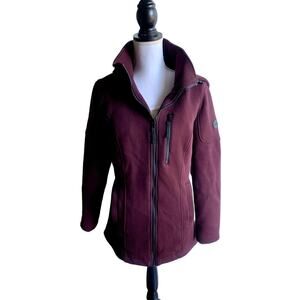Andrew Marc burgundy winter full zip hooded coat size Medium
